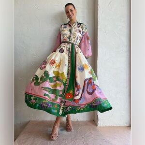 Long Sleeve Print Dress